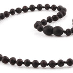 Adult Baltic Amber Necklace. Baroque Black 5mm - XB54BM