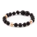 Baltic amber baroque children's bracelet with freshwater pearl, 14cm