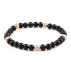 Natural Baltic Amber Adult Bracelet with Freshwater Pearl. Baroque 6mm - P3