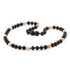 Natural Baltic Amber Junior Necklace with Freshwater Pearl. Baroque 6mm - P3