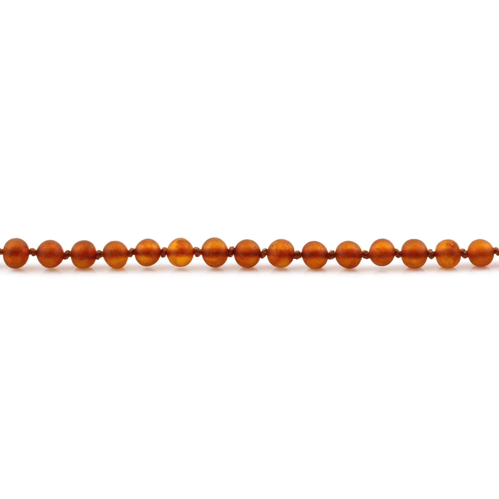 Natural Baltic Amber Junior Necklace. Baroque Light Cognac 5mm - XB54LCM