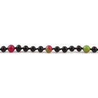 Baltic Amber Teething Necklace with Pink Jade. Baroque 5mm - LE565