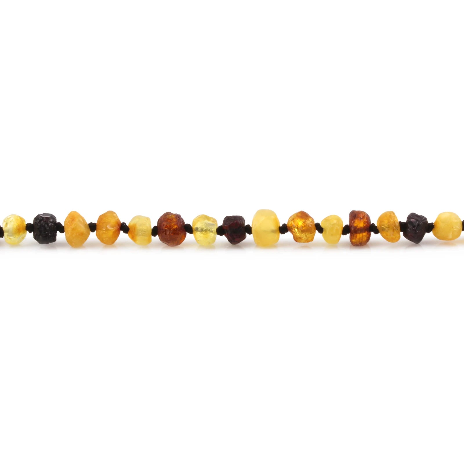 Baltic Amber Teething Necklace. Baroque Multicolour 5mm - XB54M2-RAW