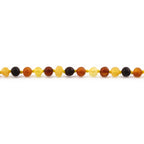 Baltic Amber Teething Necklace. Baroque Multicolour 5mm - XB54M1M