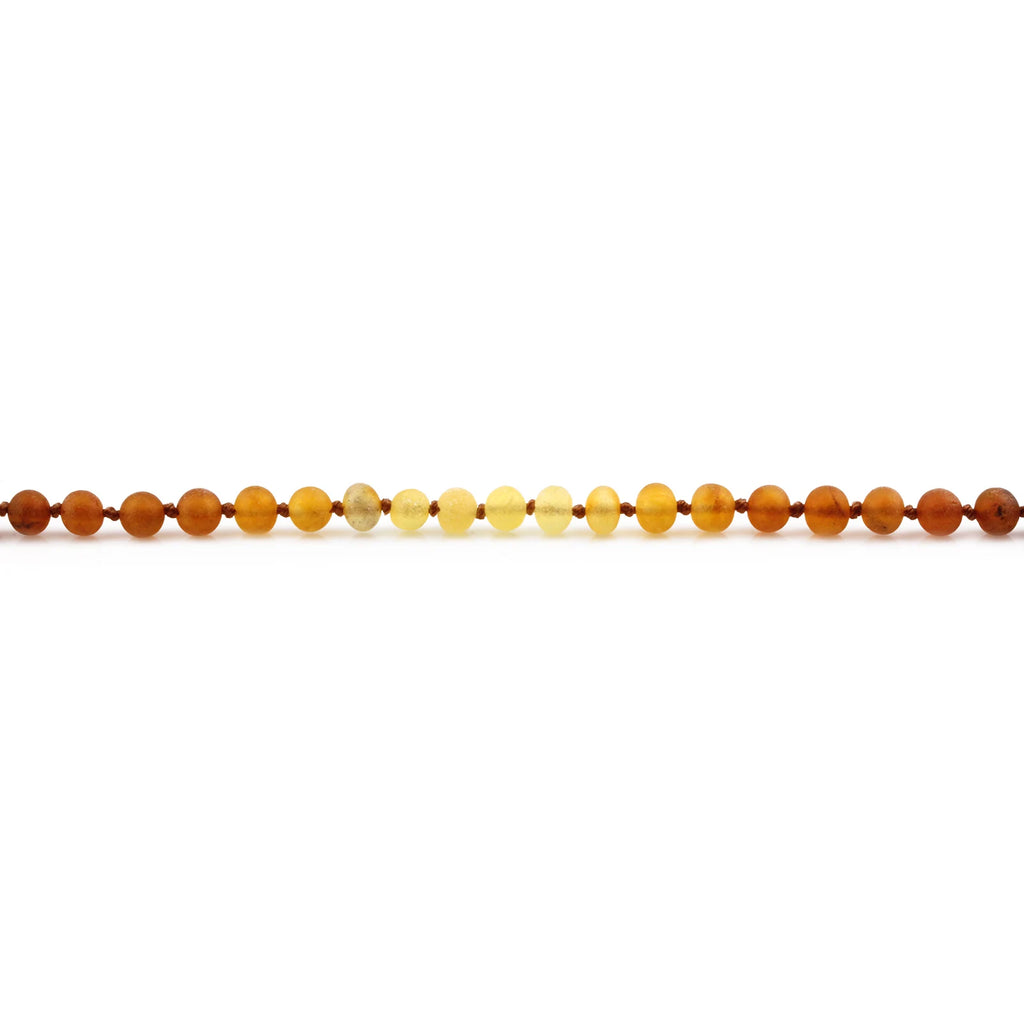 Baltic Amber Teething Necklace. Baroque Rainbow 5mm - XB54R2M