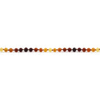Baltic Amber Teething Bracelet. Baroque Rainbow 5mm - XB54RA1M