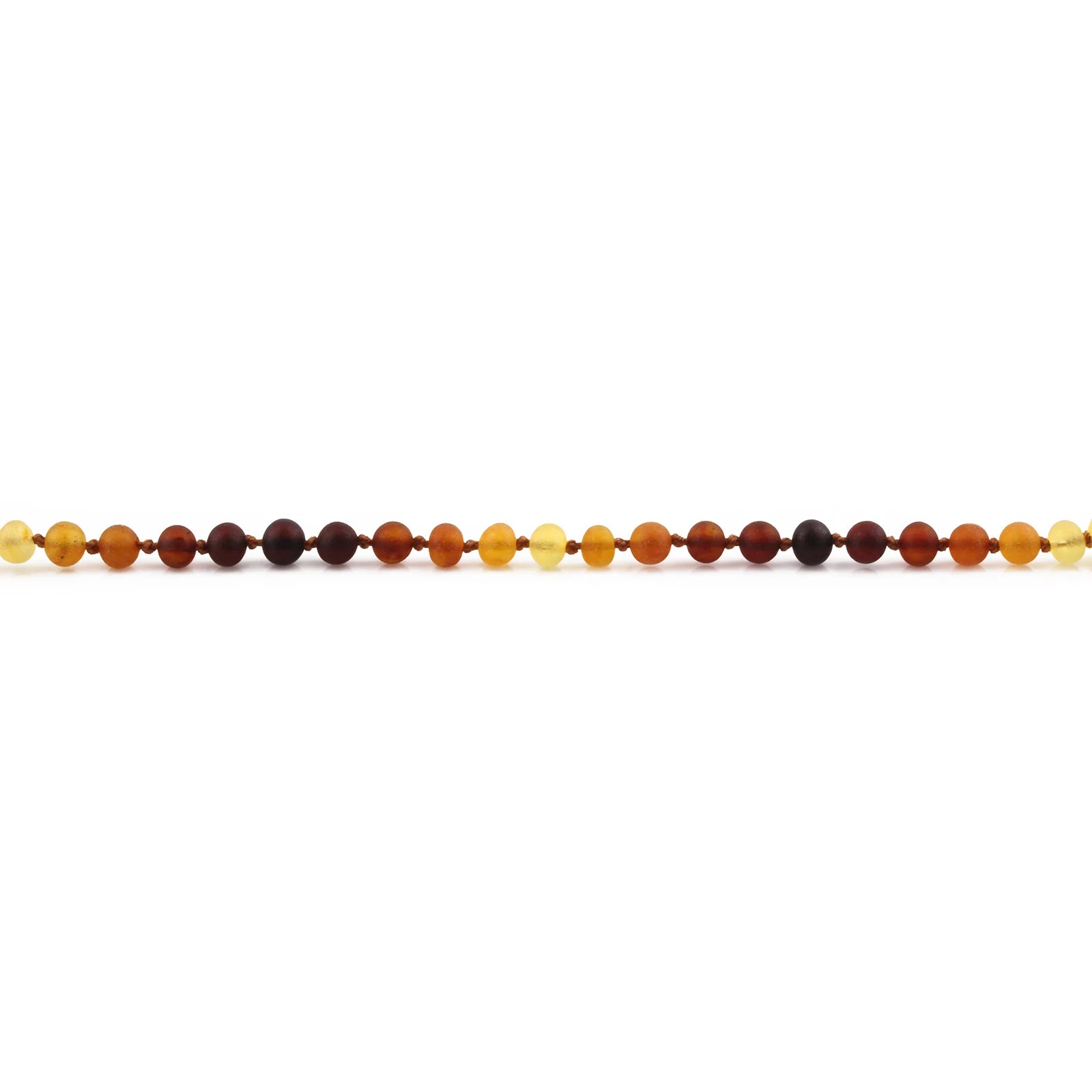 Baltic Amber Teething Bracelet. Baroque Rainbow 5mm - XB54RA1M
