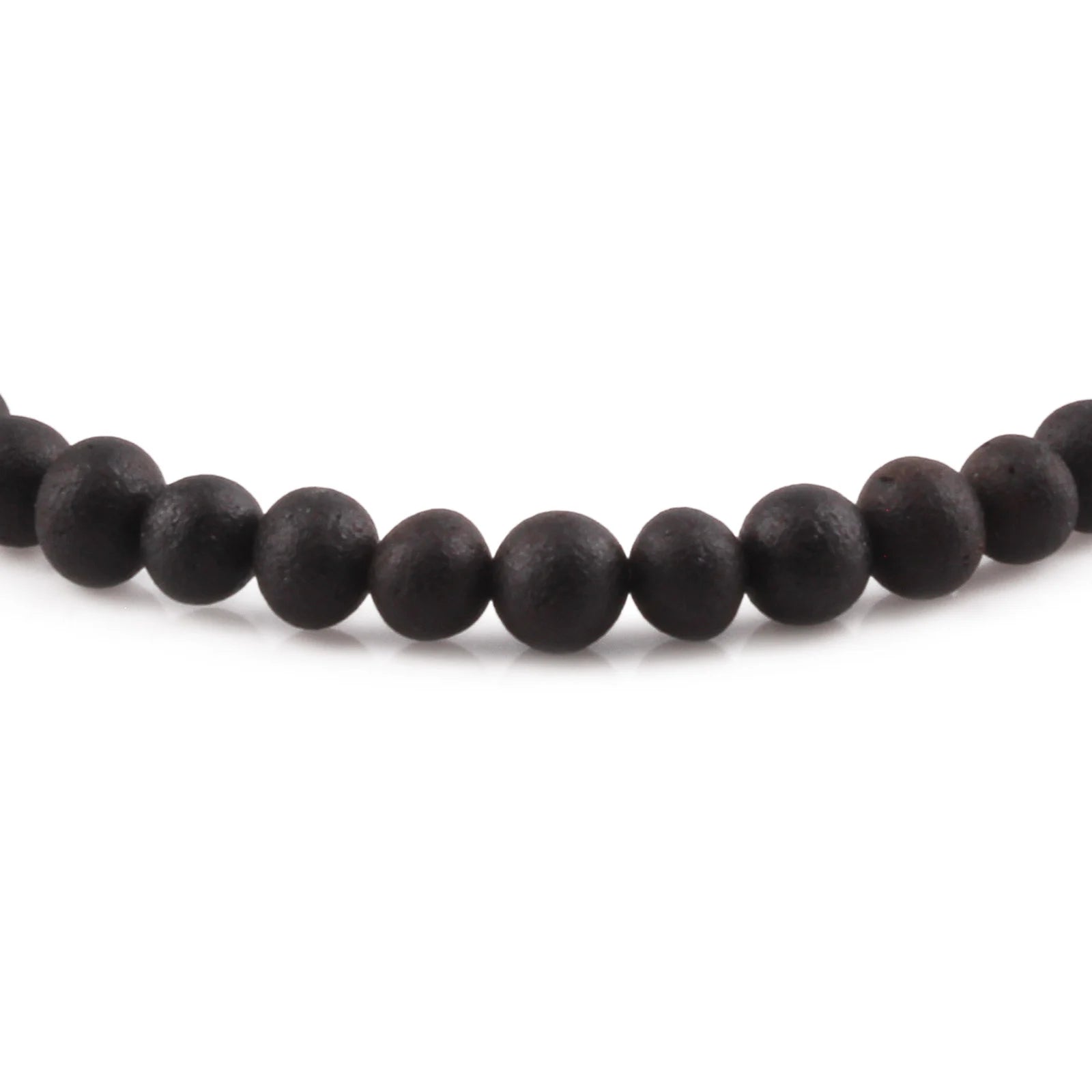 Adult Baltic Amber Bracelet. Baroque Black 5mm - XB54BM