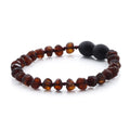 Cognac Baltic amber roundel children's bracelet, 15cm