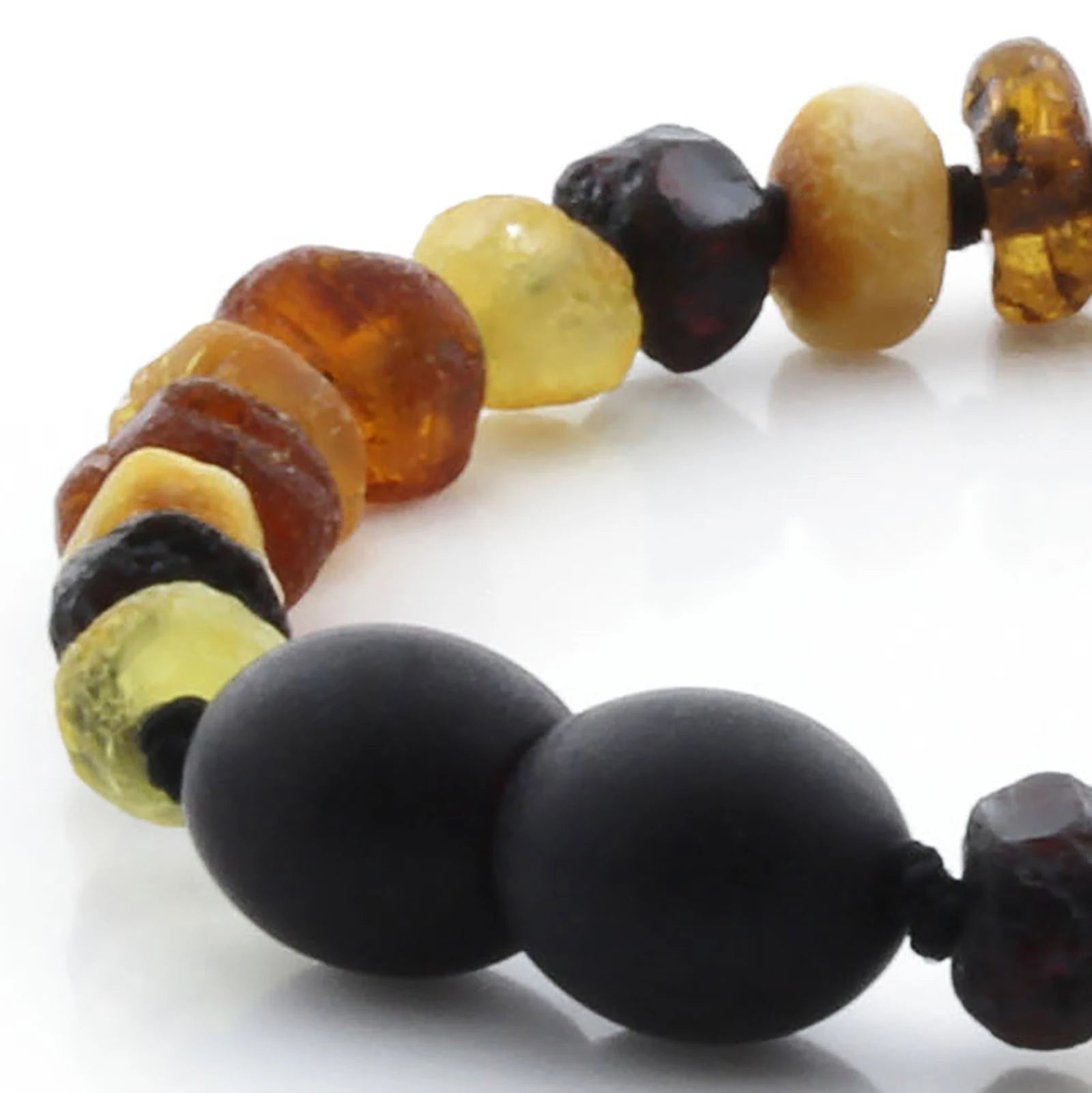 Baltic Amber Teething Bracelet. Roundel Multicolour 5mm - RO44