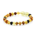 Multicolour Baltic amber roundel children's bracelet, 15cm