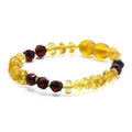 Yellow Baltic amber roundel children's bracelet, 15cm