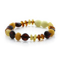 Multicolour Baltic amber children's bracelet, 15cm