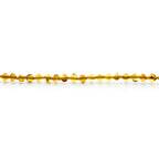 Baltic Amber Teething Necklace. Baroque Light Cognac 4mm - BA55