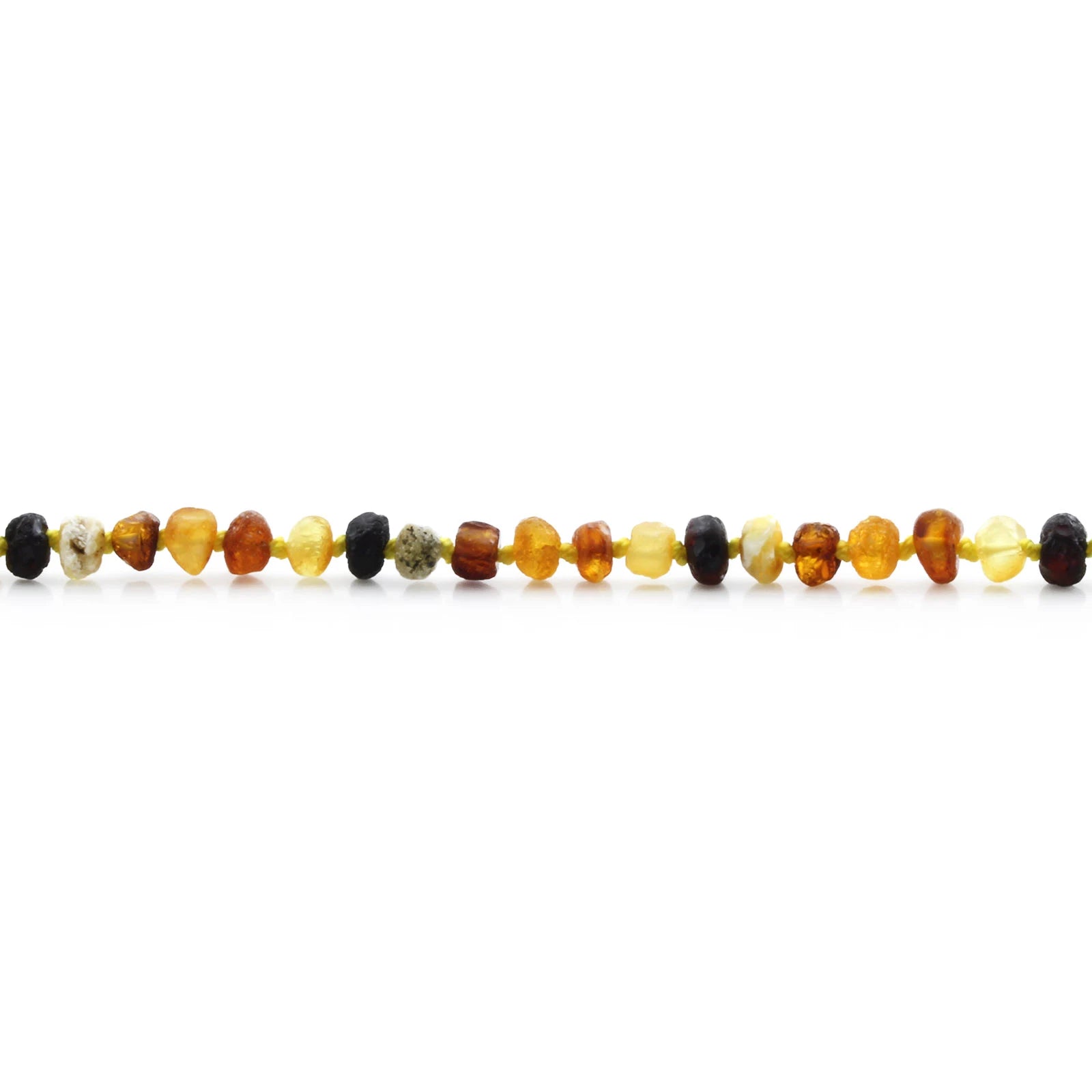 Baltic Amber Teething Bracelet. Roundel Multicolour 5mm - RO43