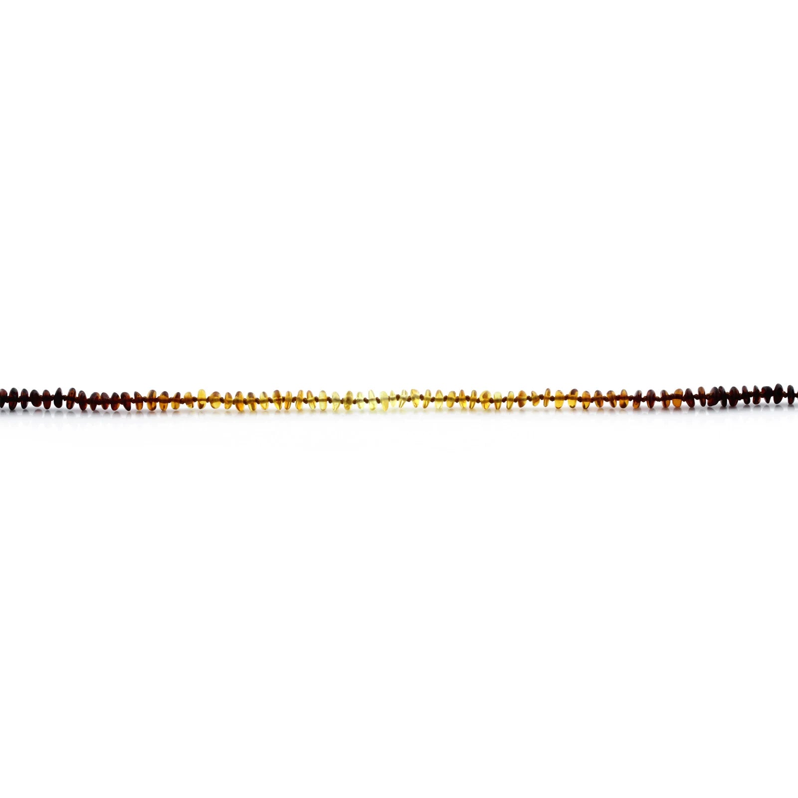 Baltic Amber Teething Bracelet. Roundel Rainbow 5mm - RO74