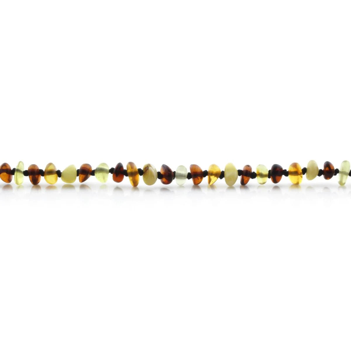 Baltic Amber Teething Necklace. Roundel Multicolour 5mm - RO2