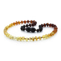 Rainbow Baltic amber roundel children's necklace, 32cm