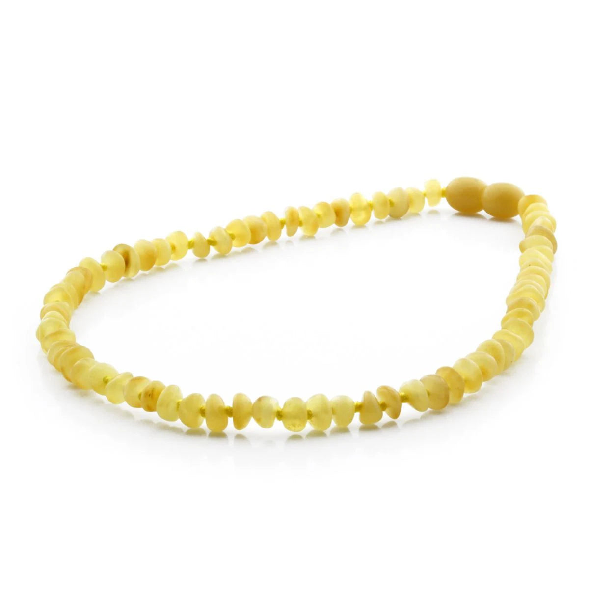Baltic Amber Teething Necklace. Roundel Milky Orange 5mm - RO50