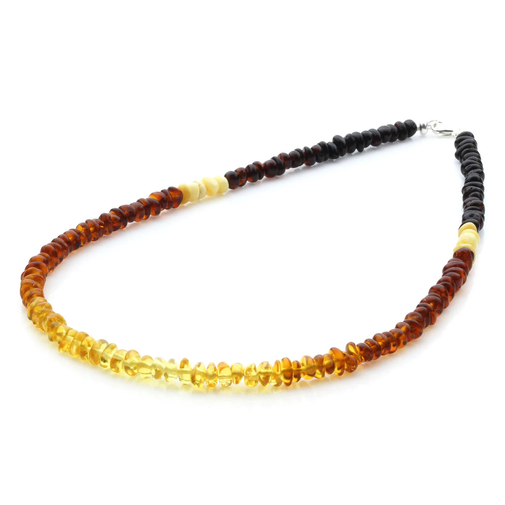 Adult Baltic Amber & 925 sterling silver clasp 45cm. LE16
