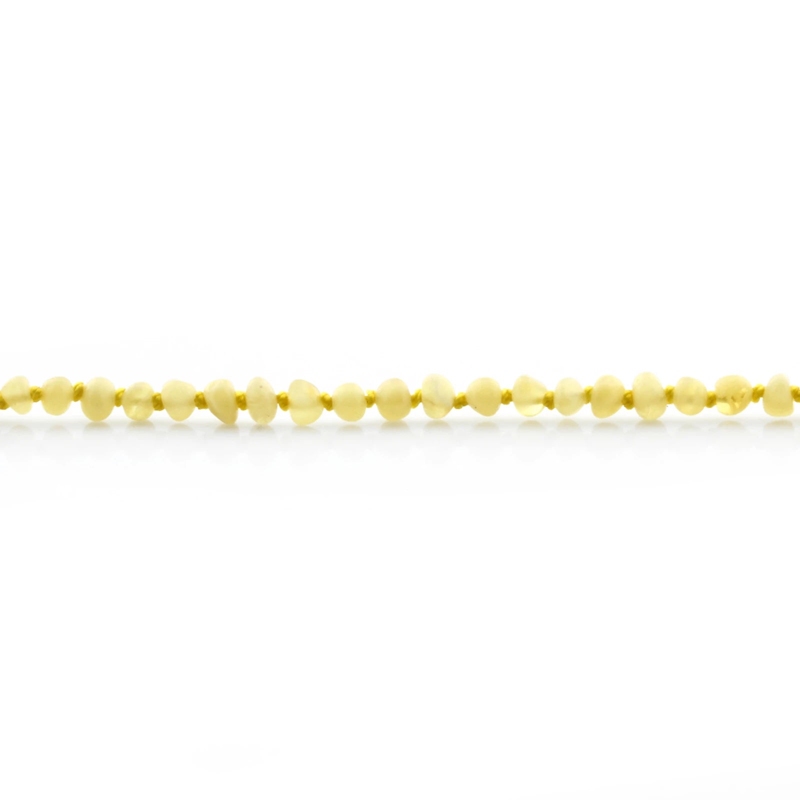 Baltic Amber Teething Necklace. Baroque Yellow 4mm - BA53