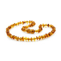 Yellow Baltic amber roundel children's necklace, 32cm