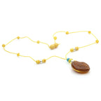 Genuine Baltic Amber Turquoise & 925 Sterling Silver Necklace With Pendant NWP18