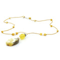 Genuine Baltic Amber Shell & 925 Sterling Silver Necklace With Pendant. NWP29