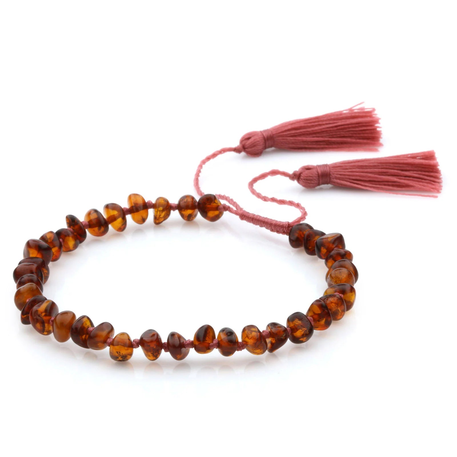 NATURAL BALTIC AMBER TASSEL BRACELET for Adult. TSL08