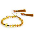 NATURAL BALTIC AMBER TASSEL BRACELET for Adult. TSL14