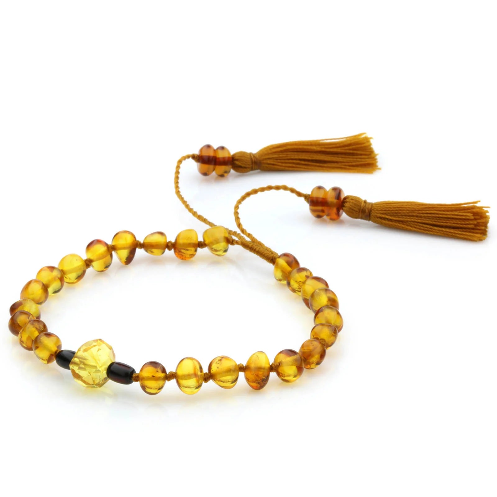 NATURAL BALTIC AMBER TASSEL BRACELET for Adult. TSL14