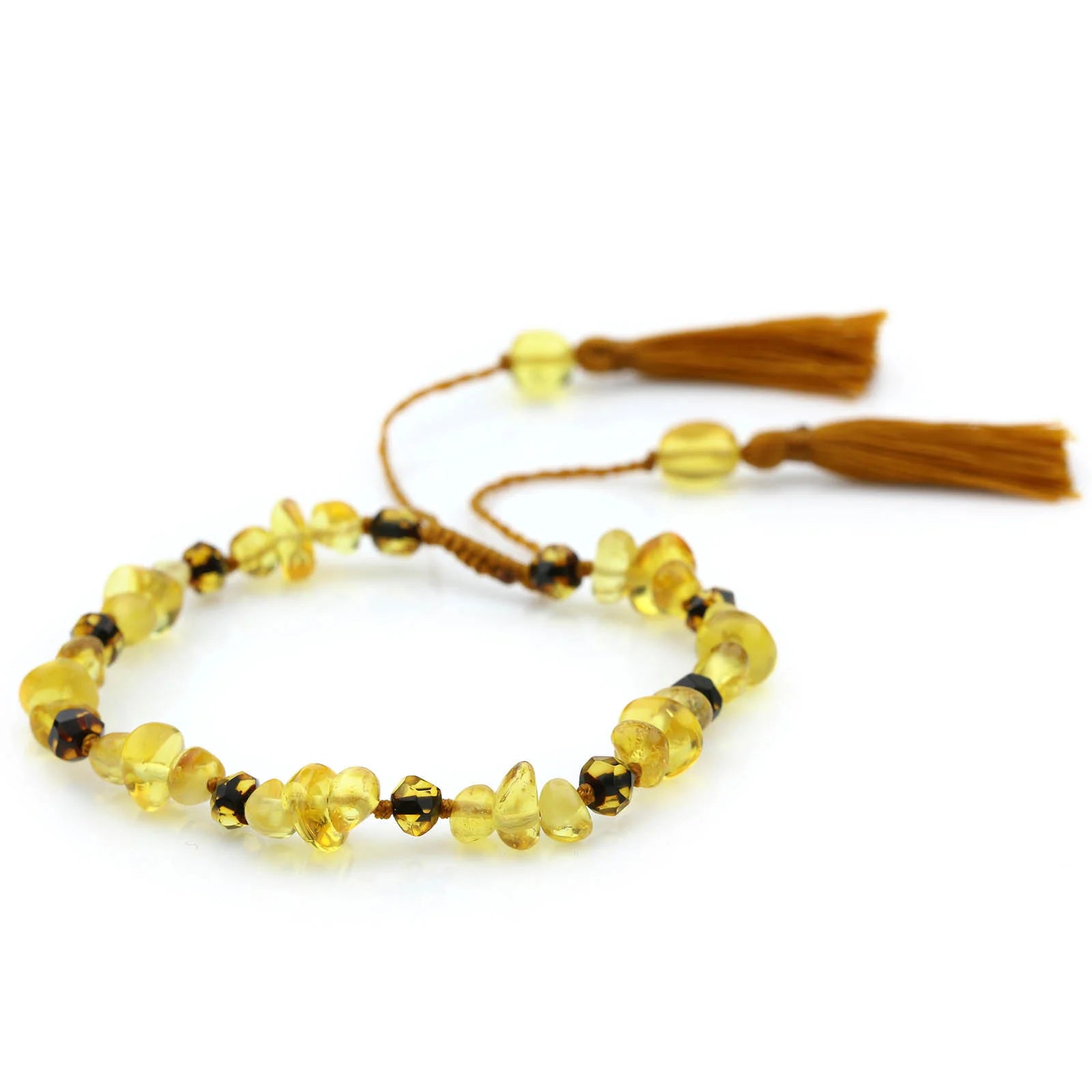 NATURAL BALTIC AMBER TASSEL BRACELET for Adult. TSL15