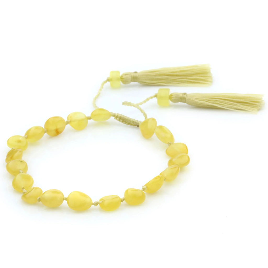 NATURAL BALTIC AMBER TASSEL BRACELET for Adult. TSL21