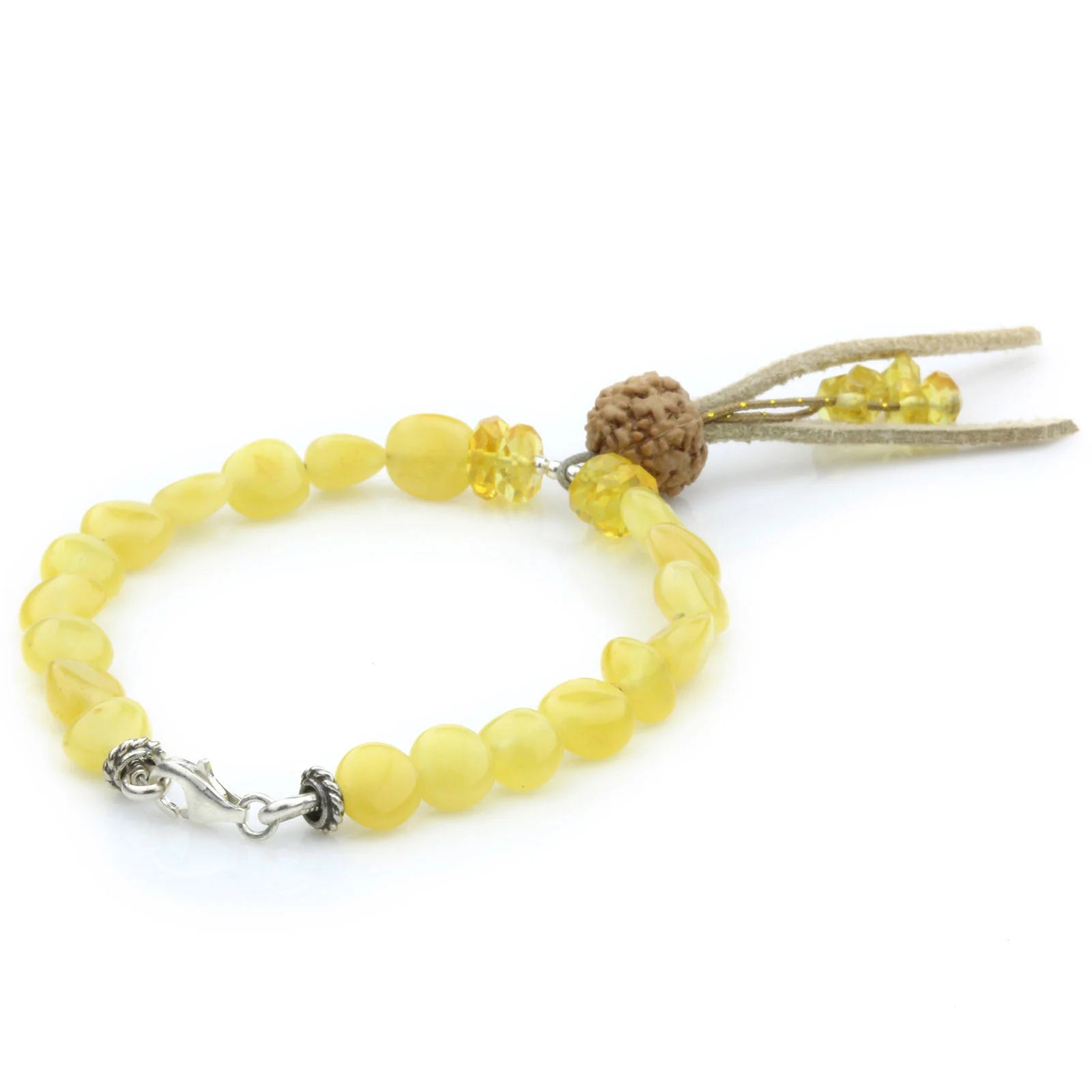 NATURAL BALTIC AMBER TASSEL BRACELET for Adult. TSL26