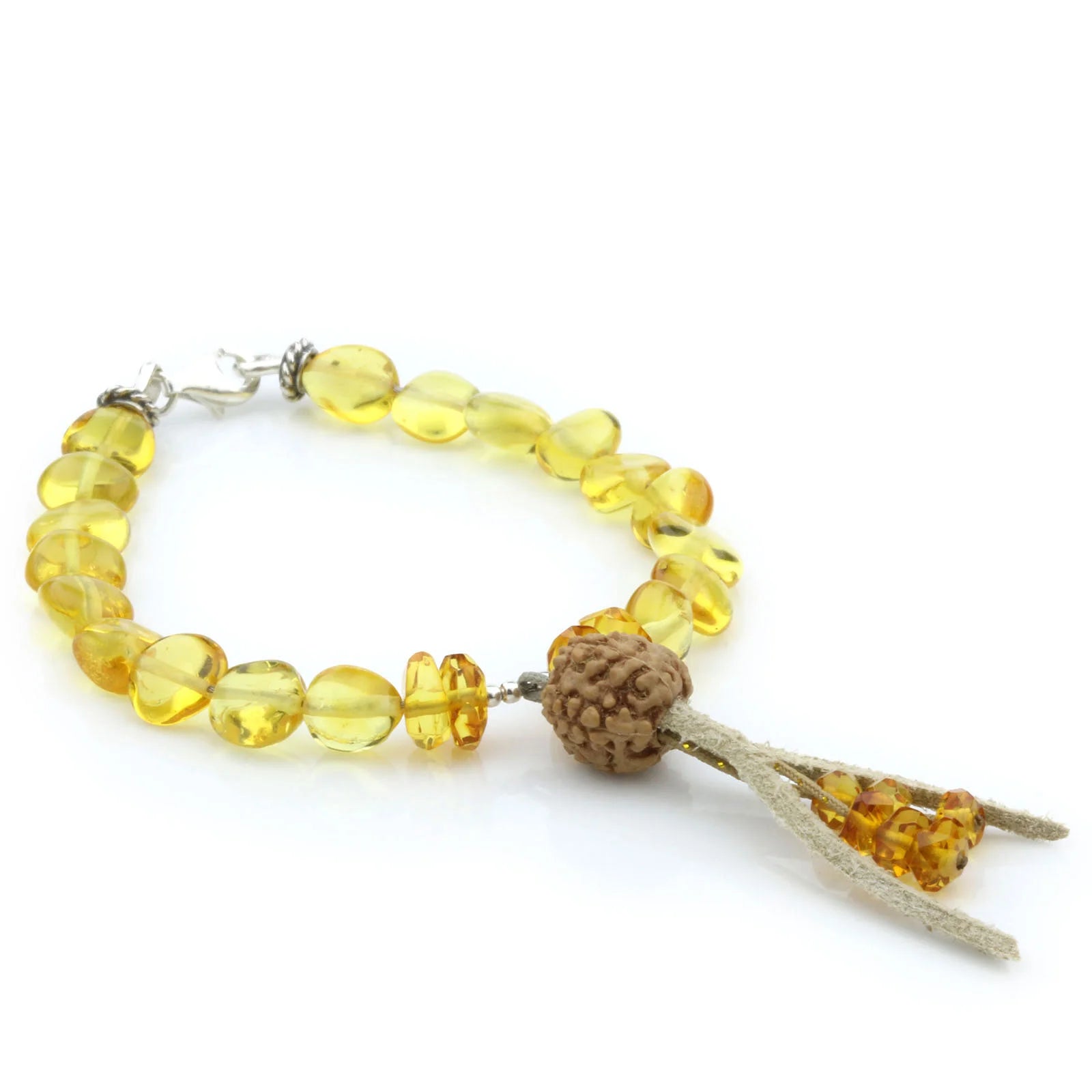 NATURAL BALTIC AMBER TASSEL BRACELET for Adult. TSL27