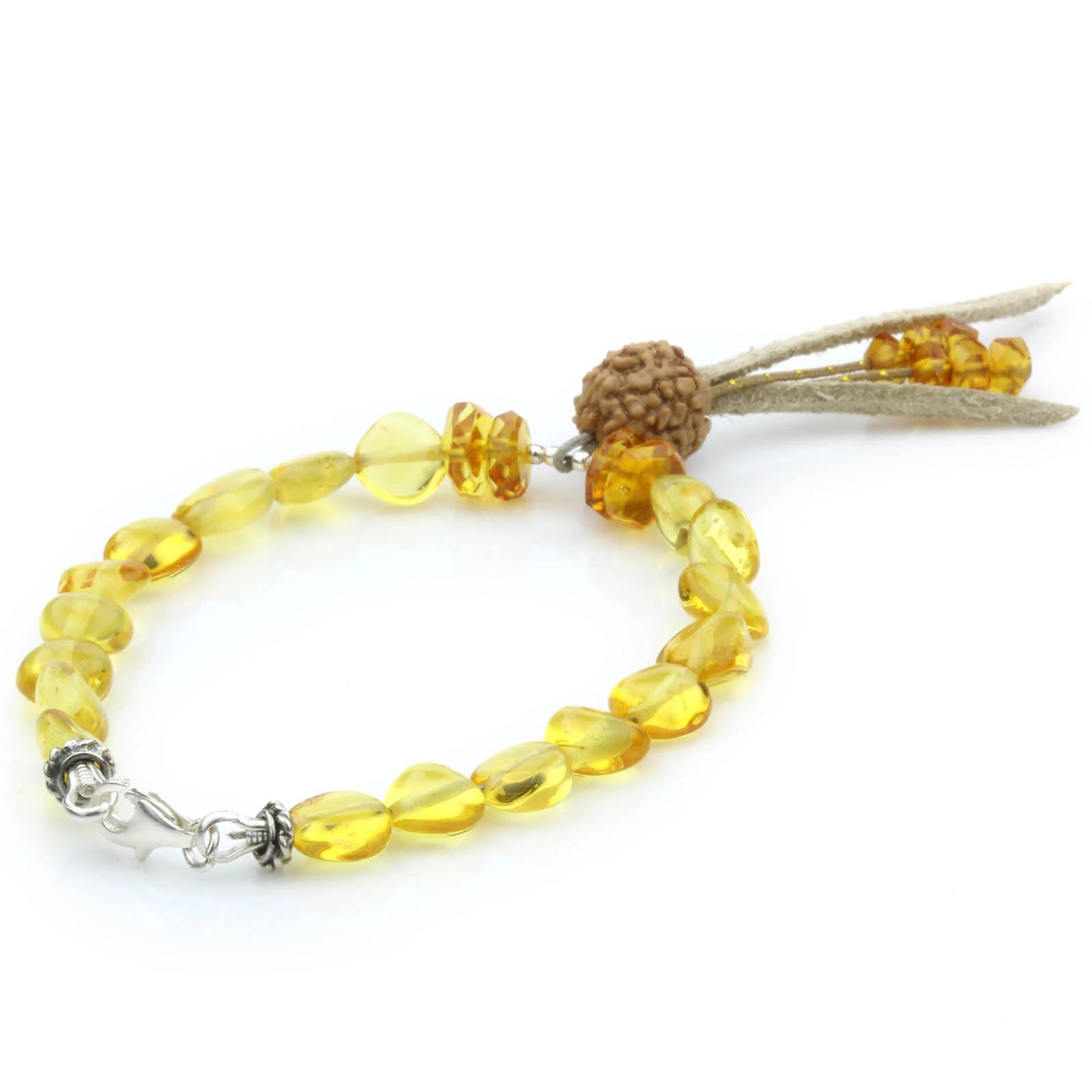 NATURAL BALTIC AMBER TASSEL BRACELET for Adult. TSL27