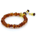 Baltic amber adult bracelet with sterling silver, 18cm
