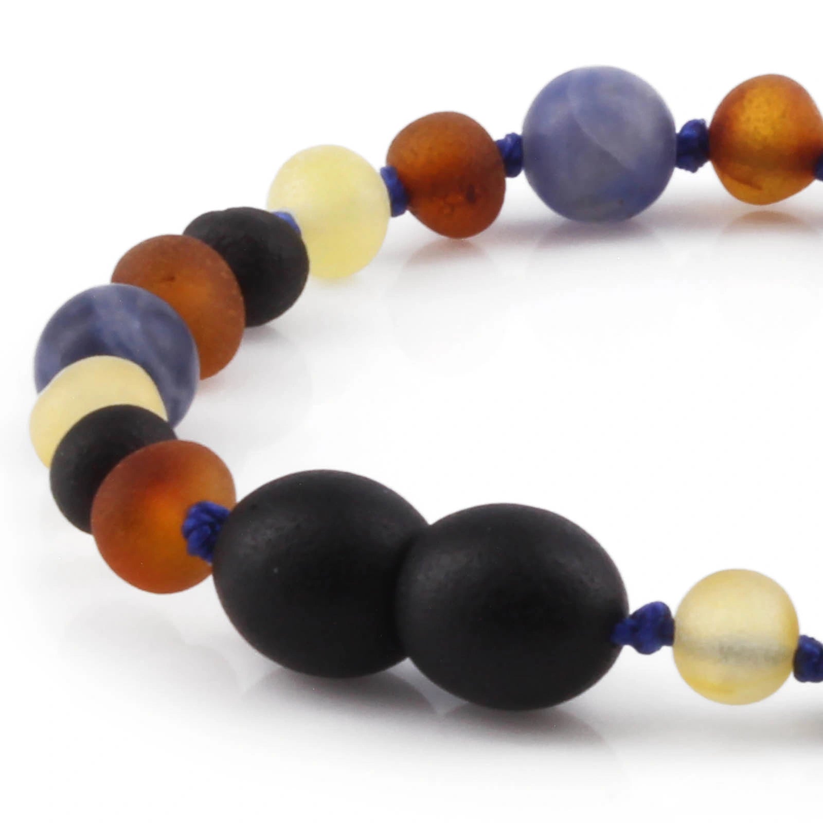 BALTIC AMBER &SODALITE TEETHING BRACELET. LIMITED EDITION. XLE20
