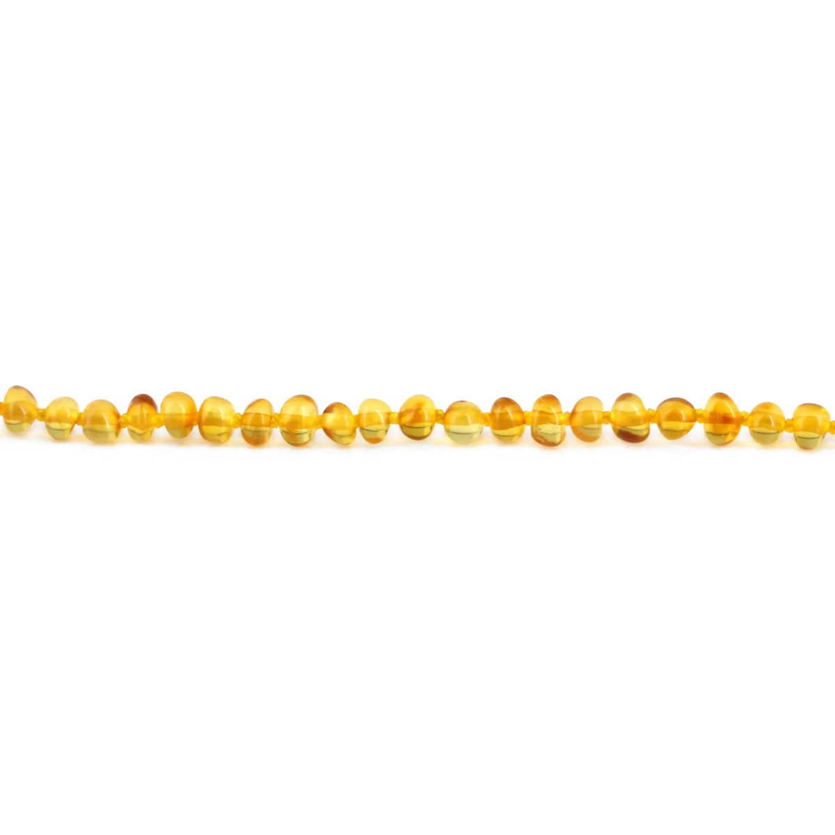 Baltic Amber Child Bracelet. Baroque Light Cognac 4mm - XB43LC