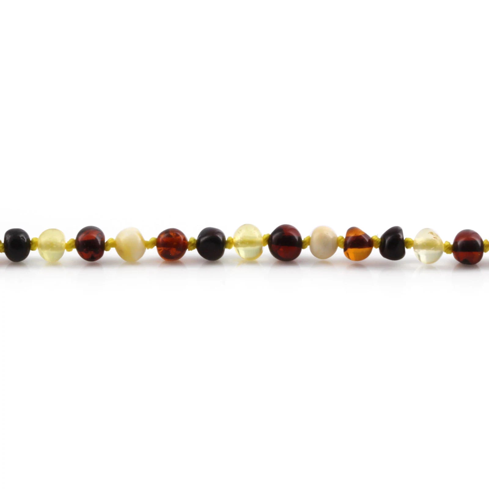 Baltic Amber Teething Bracelet. Baroque Multicolour 5mm - BA67