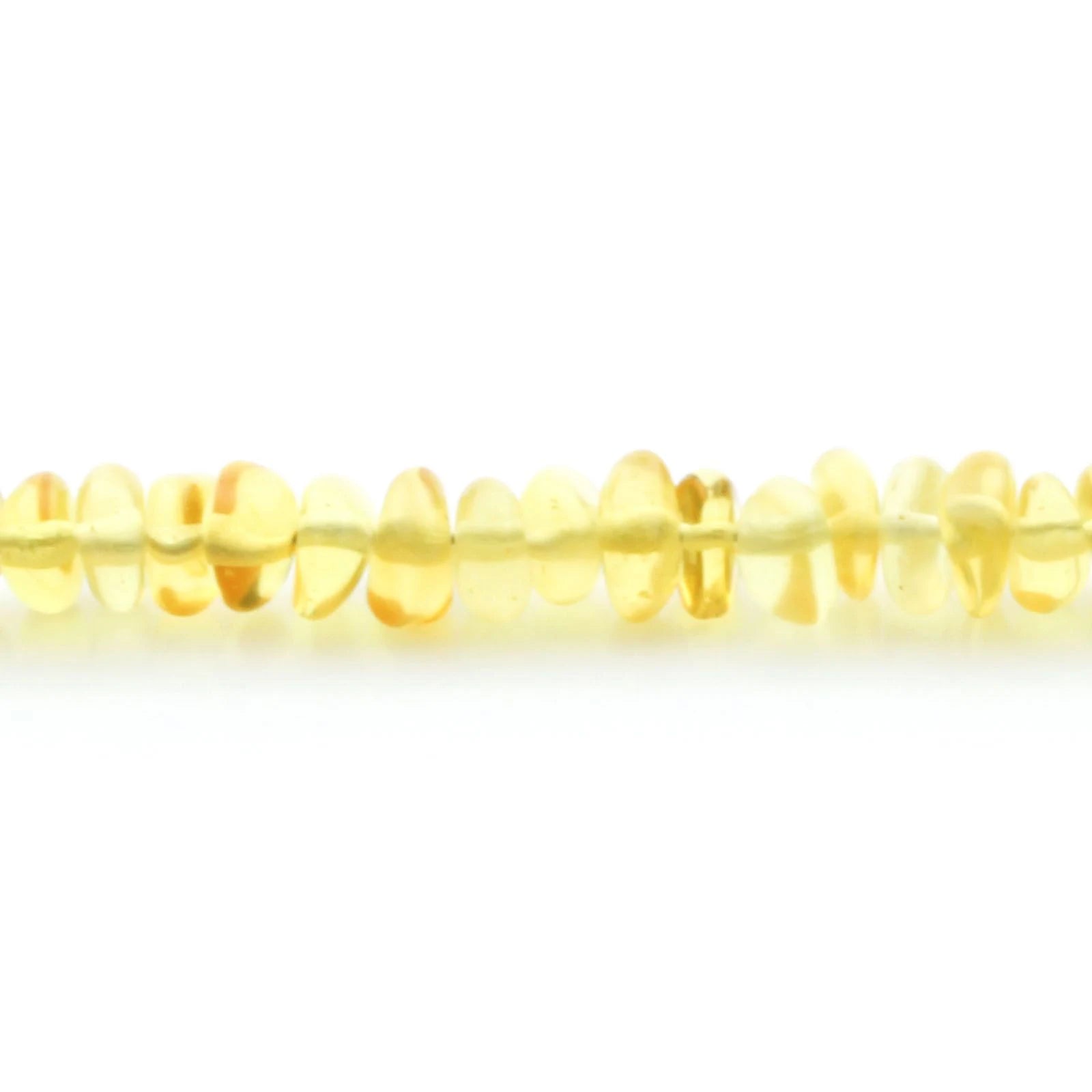 Adult Baltic Amber Bracelet & Gold Plated 925 Sterling Silver 18cm. Round Flat 6x3mm. GC03