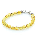 Adult Baltic Amber & 925 Sterling Silver Clasp Bracelet 18cm. SB96