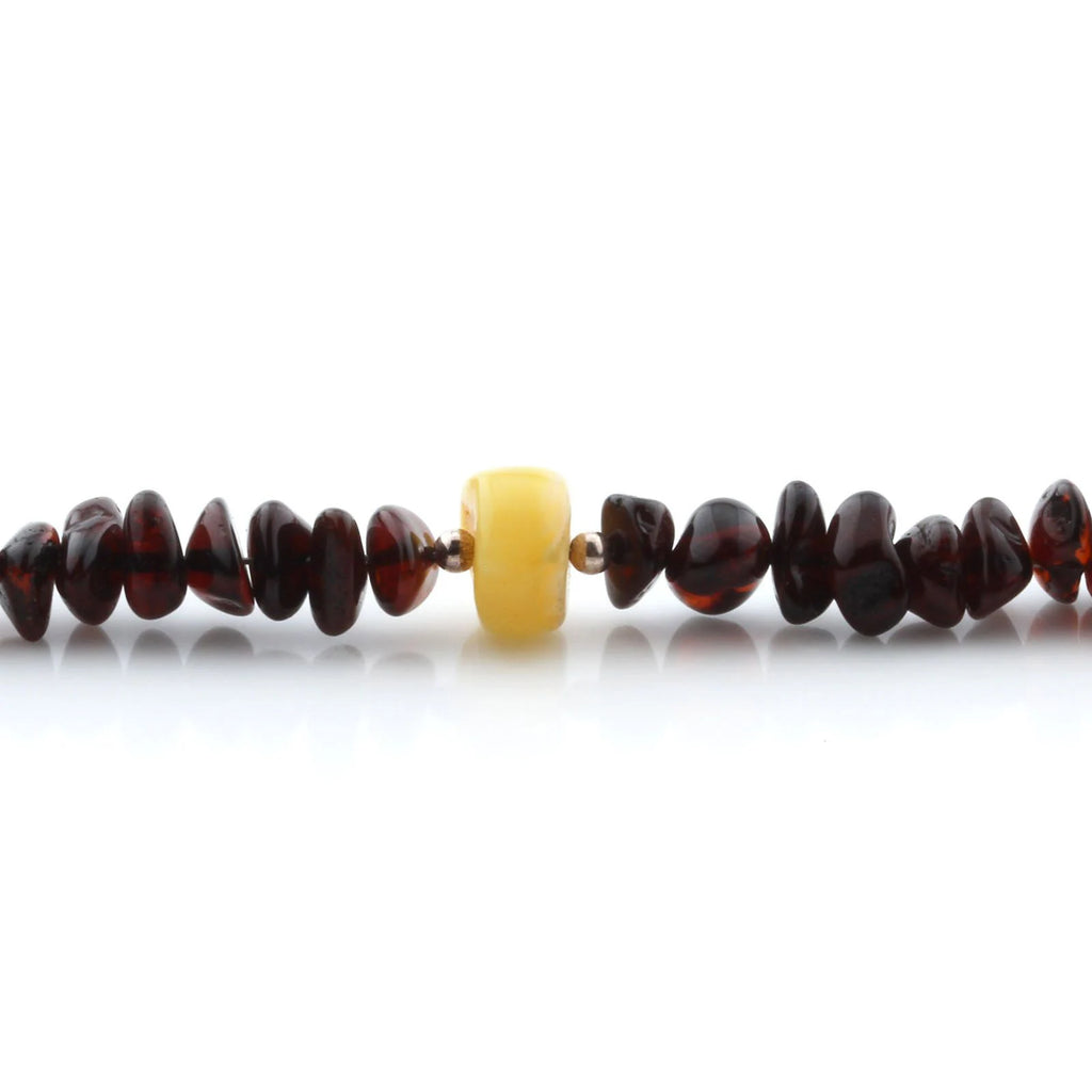 Adult Baltic Amber & 925 Sterling Silver Clasp Bracelet 18cm. SB83