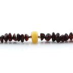 Adult Baltic Amber & 925 Sterling Silver Clasp Bracelet 18cm. SB83