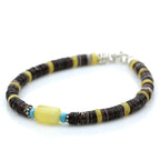 OYSTER SHELL BALTIC AMBER 925 STERLING SILVER BRACELET. SPT01