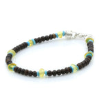 COCONUT WOOD BALTIC AMBER 925 STERLING SILVER BRACELET. SPT07