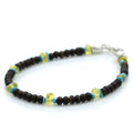 COCONUT WOOD BALTIC AMBER 925 STERLING SILVER BRACELET. SPT07