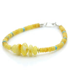 NATURAL BALTIC AMBER TURQUOISE 925 STERLING SILVER BRACELET. SPT19