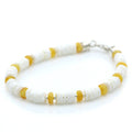 LITOB SHELL & BALTIC AMBER 925 STERLING SILVER BRACELET. SPT25