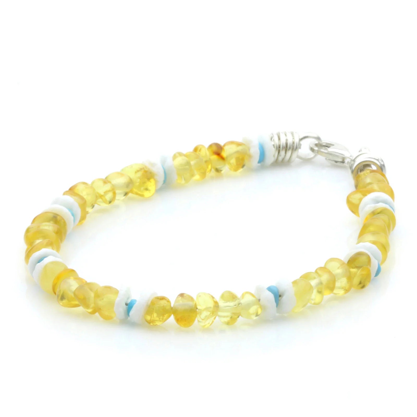 NATURAL BALTIC AMBER 925 STERLING SILVER BRACELET. SPT26